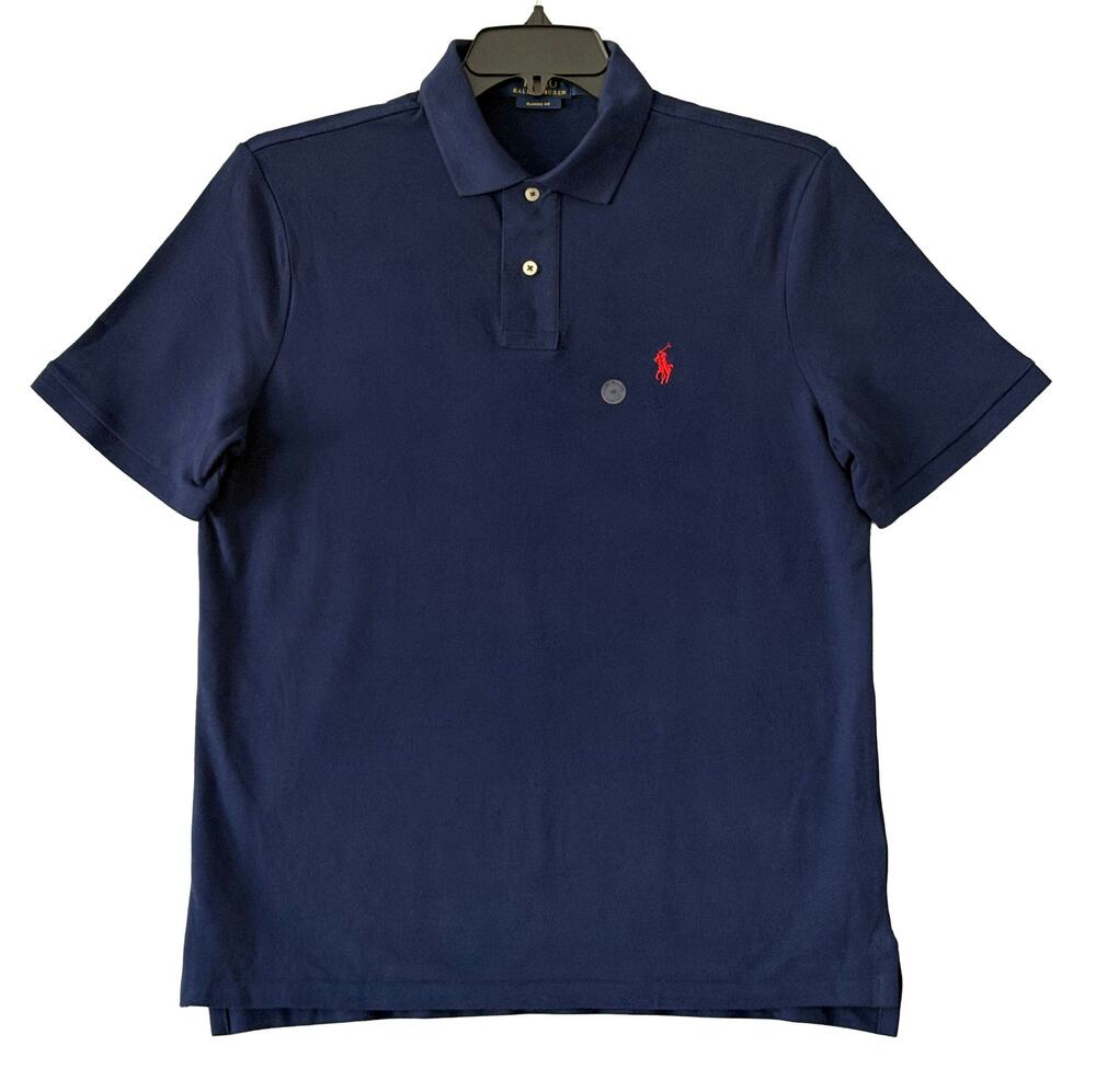 Polo Ralph Lauren Men's Medium Classic Fit Mesh Polo Shirt Short Slv Dk Blue NWT